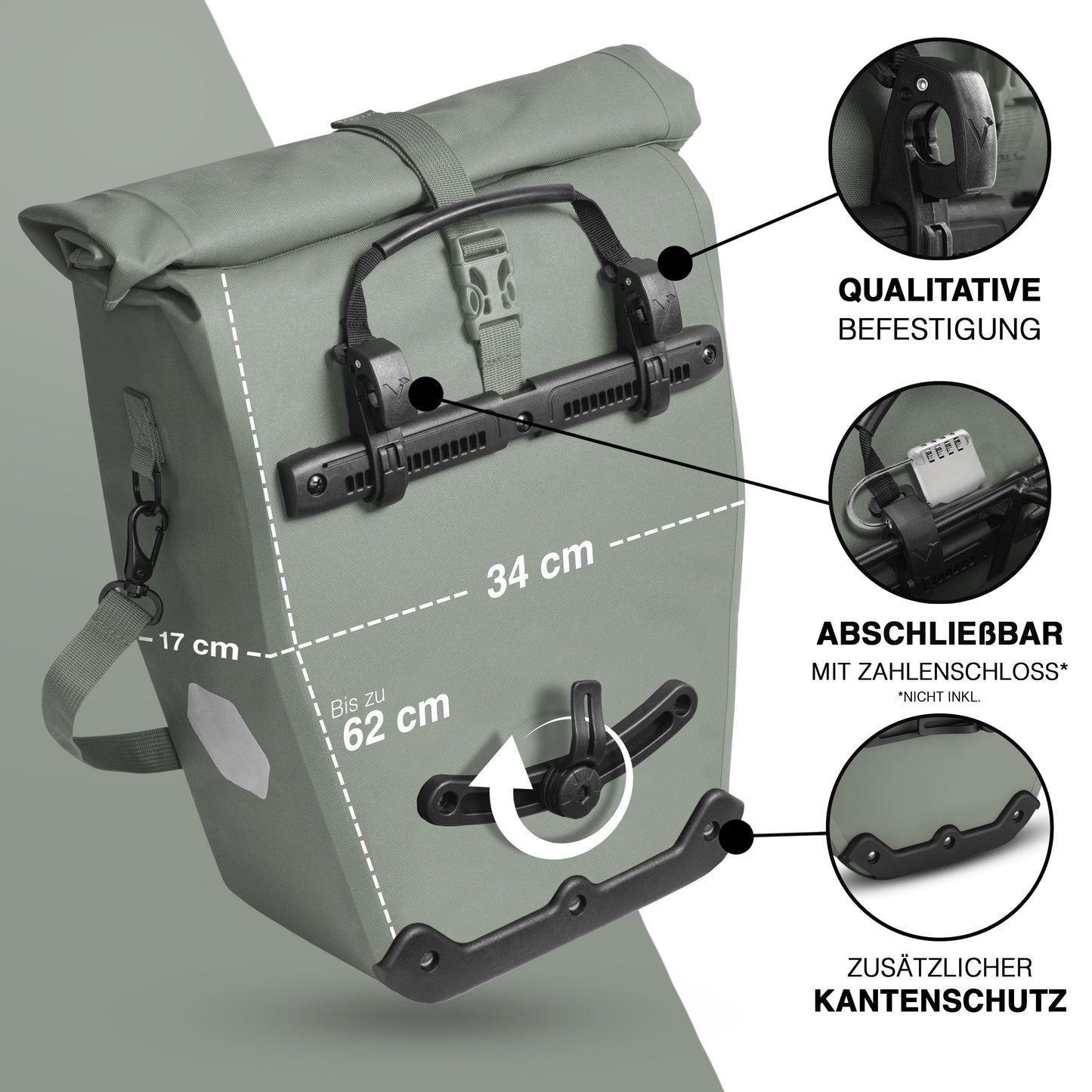 Valkental Bike Bag Urban on the bike