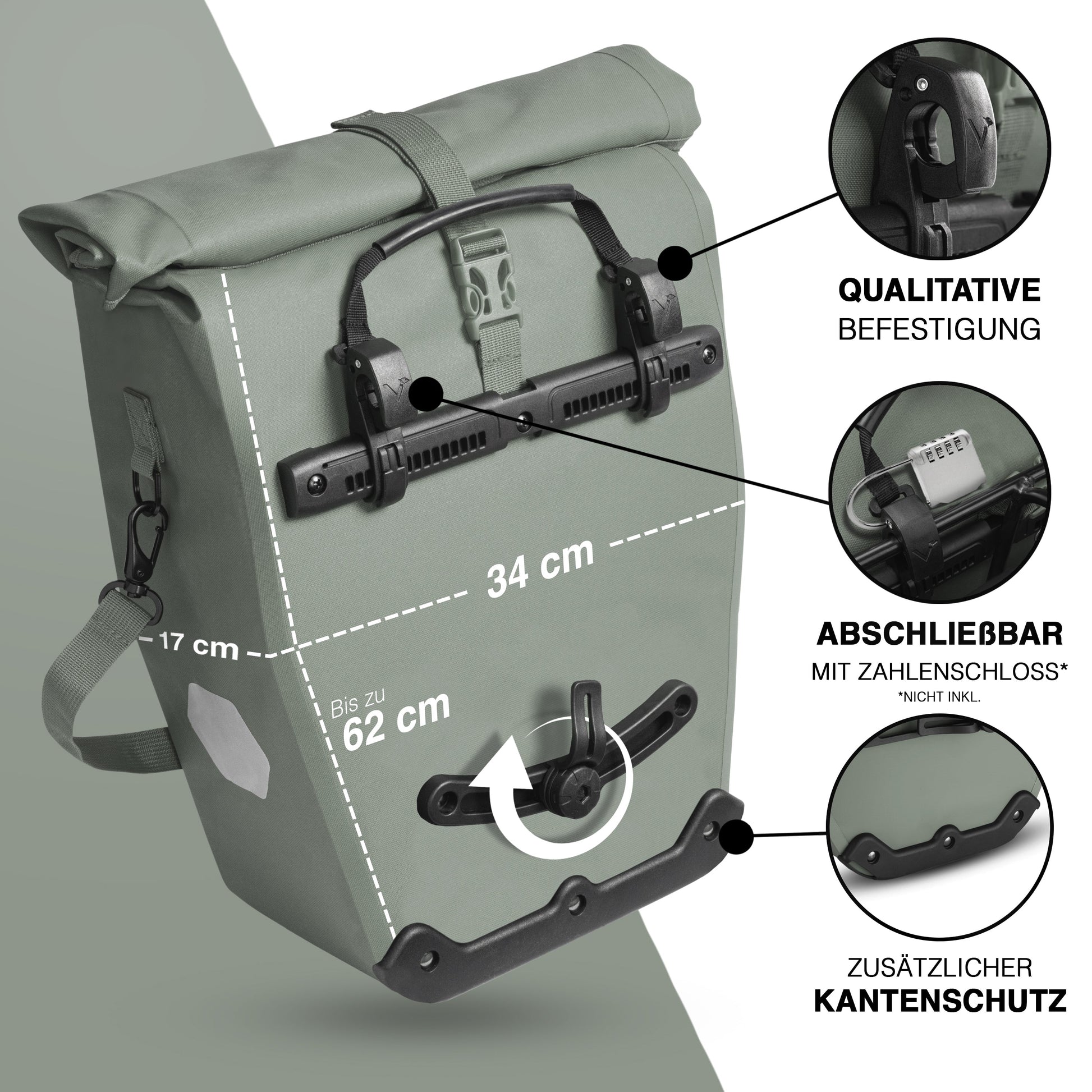 Valkental Bike Bag Urban on the bike